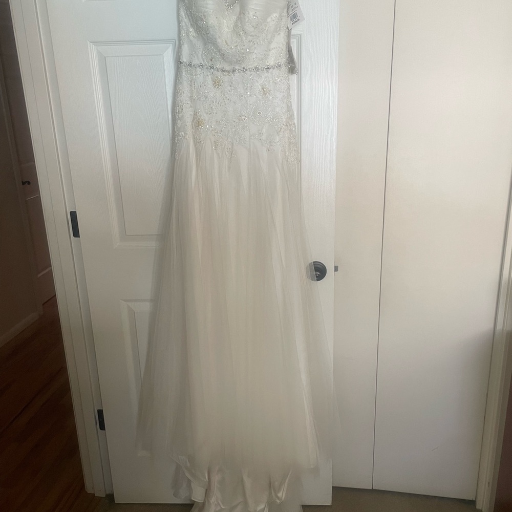 Brand new Melissa, Sweet design hand beaded off-white strapless, bridal gown
